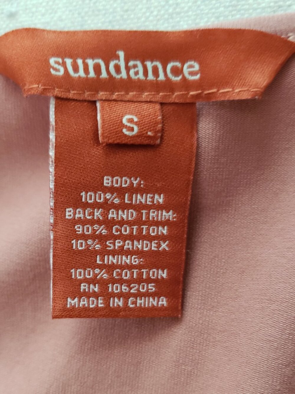 Sundance Women Sz S Dress 100% Linen Asymmetrical Layered Sleeveless Blush Pink - Picture 3 of 12